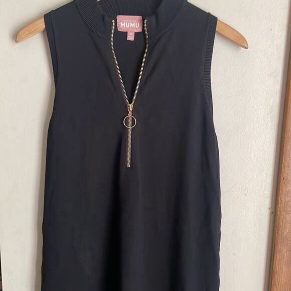 Show Me Your Mumu Charlie Zip Dress Black Knit - Picture 6 of 14